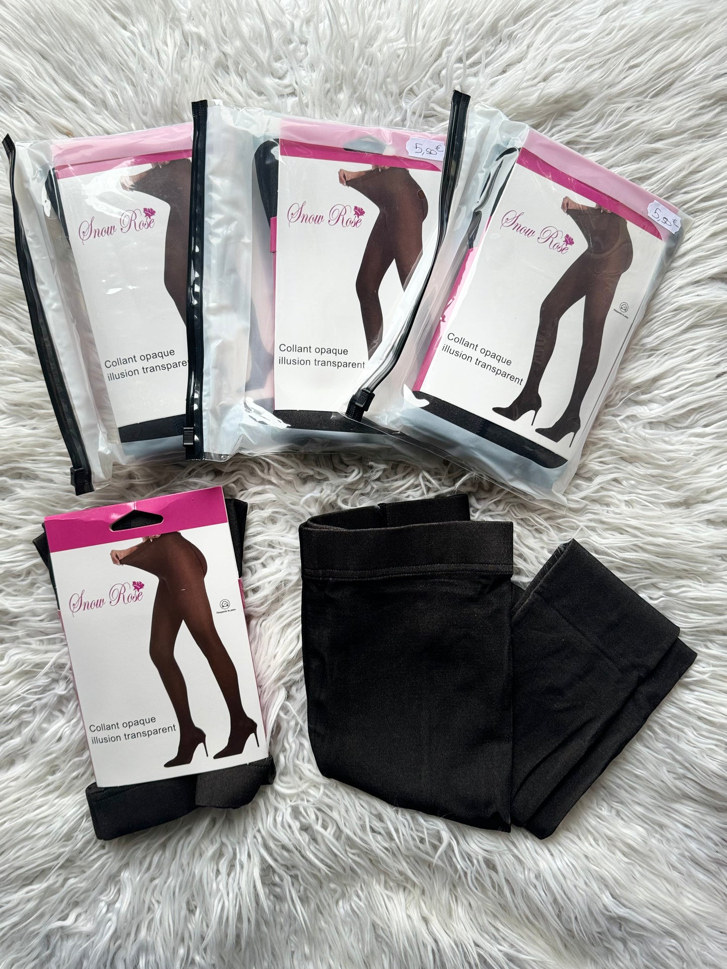 Collant opaque illusion transparent Taille unique