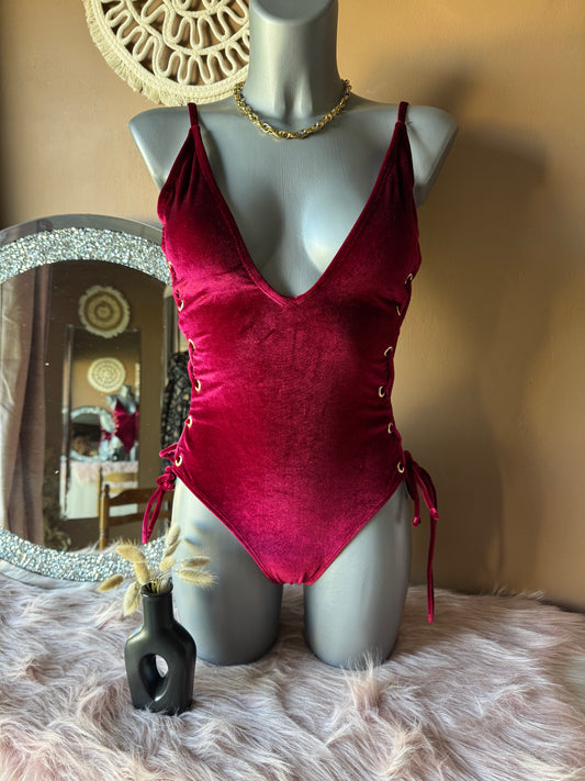 Maillot velours bordeaux