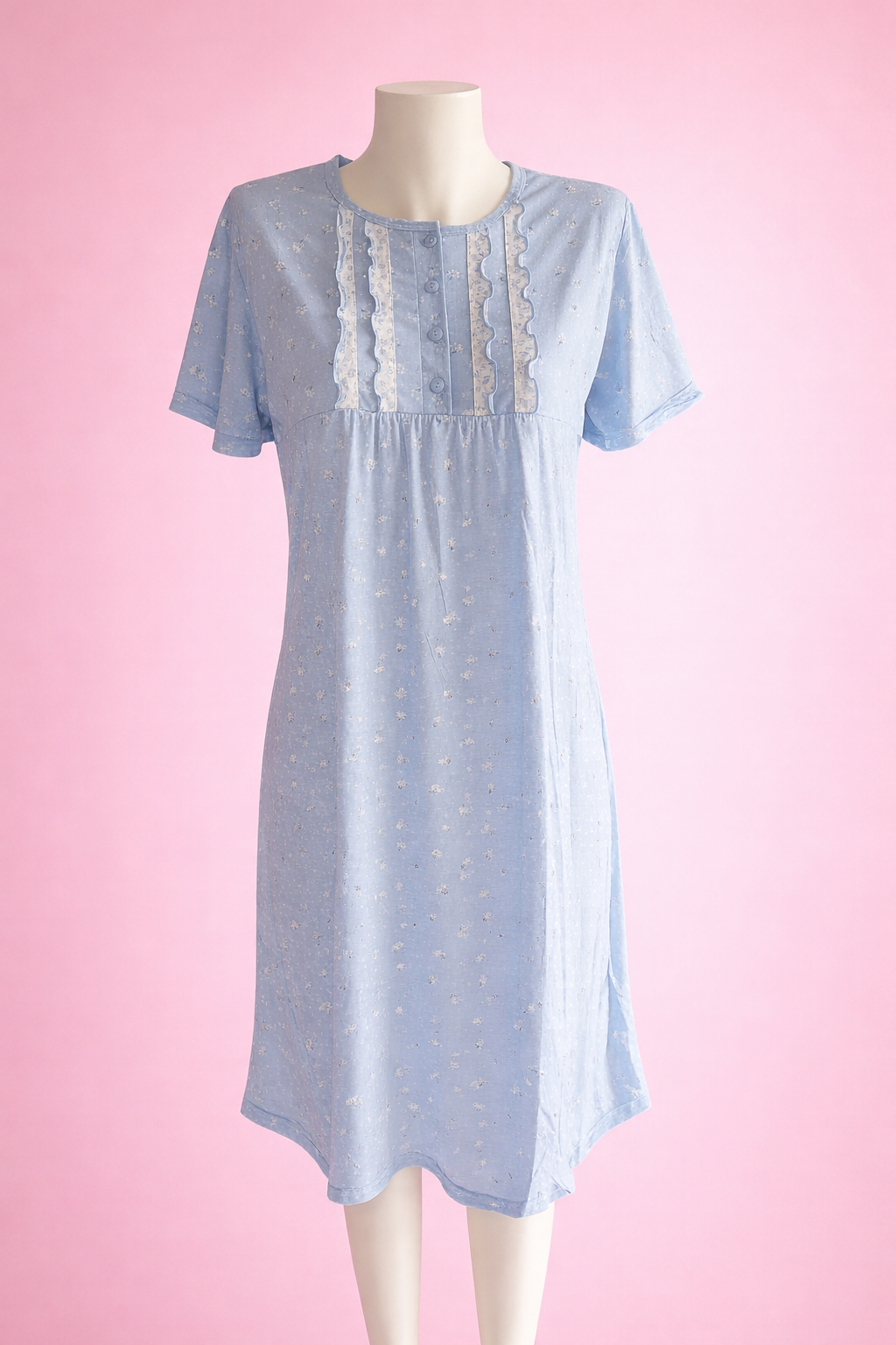 Chemise de nuit Mireille Bleu