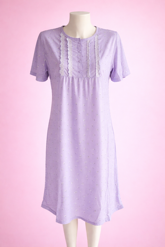 Chemise de nuit Mireille Lilas